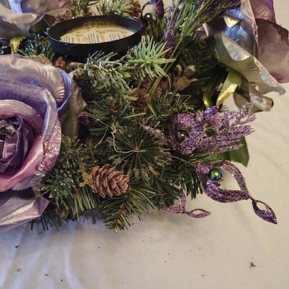 Lot of 3 Purple Decorative Artificial Floral Items - Picture 6 of 13